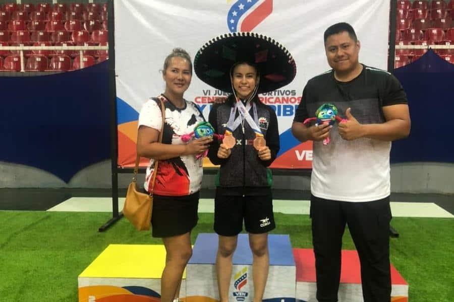 Tabasqueña Mónica Ramos gana medallas de bronce en Juegos Centroamericanos Escolares en Caracas