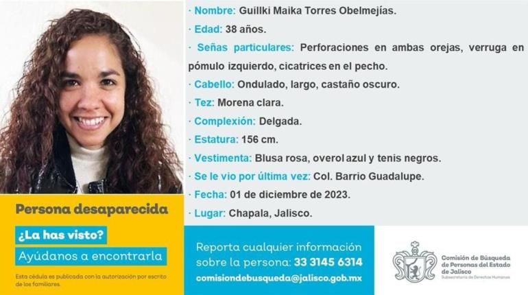 Localiza Fiscalía de Jalisco cuerpo sin vida que "coincide" con la venezolana desaparecida en Chapala