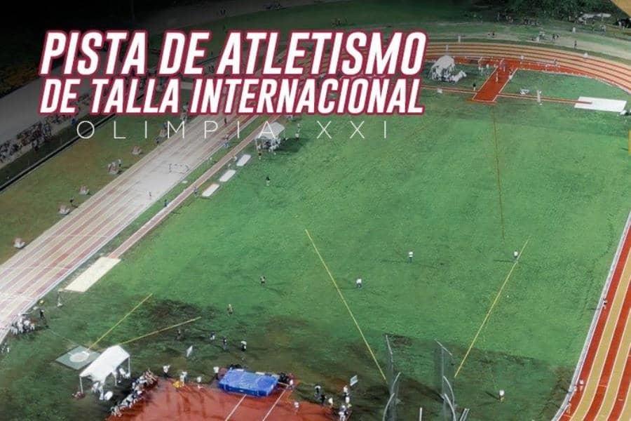 Presume Gobernador Merino certificación de talla internacional a pista atlética de Olimpia XXI