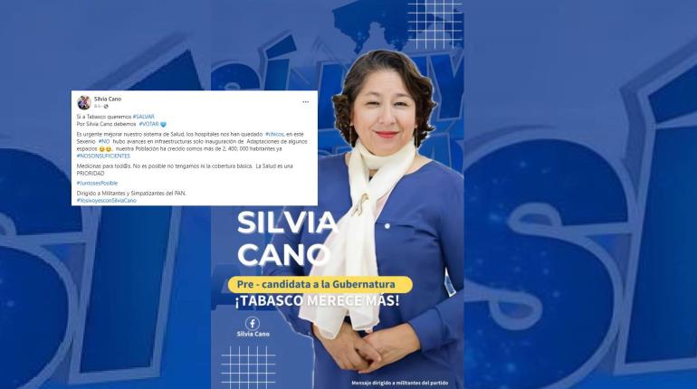 Critica Silvia Cano, aspirante a la gubernatura, al sector salud de Tabasco