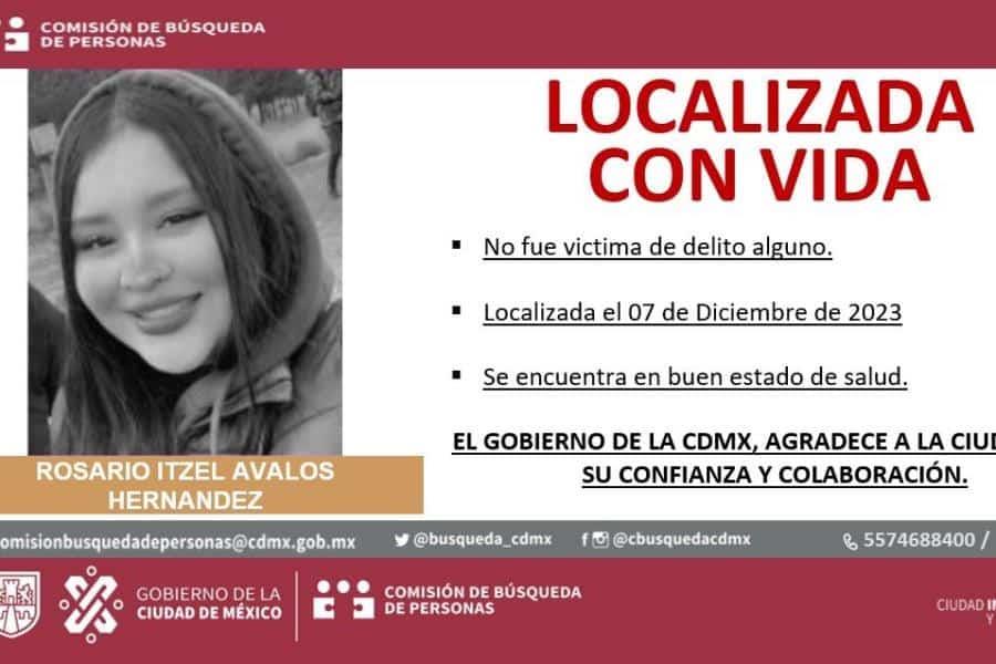 Localizan con vida a mujer policía desaparecida hace 9 días en CDMX