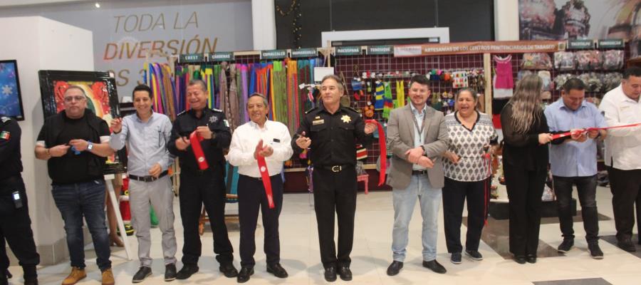 Inauguran segunda Expo navideña penitenciaria en plazas de Villahermosa