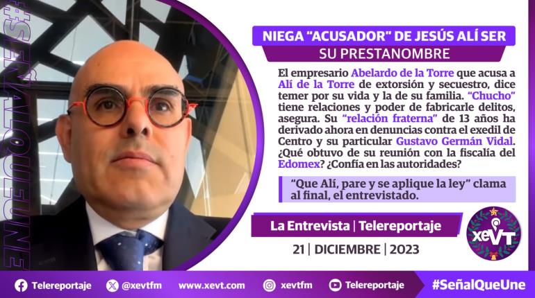 Niega "acusador" de Jesús Alí ser su prestanombre