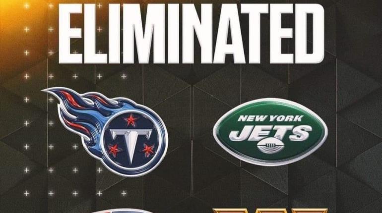 Panteras, Arizona, Commanders, Patriotas, Jets y Tennessee, eliminados de playoffs de la NFL