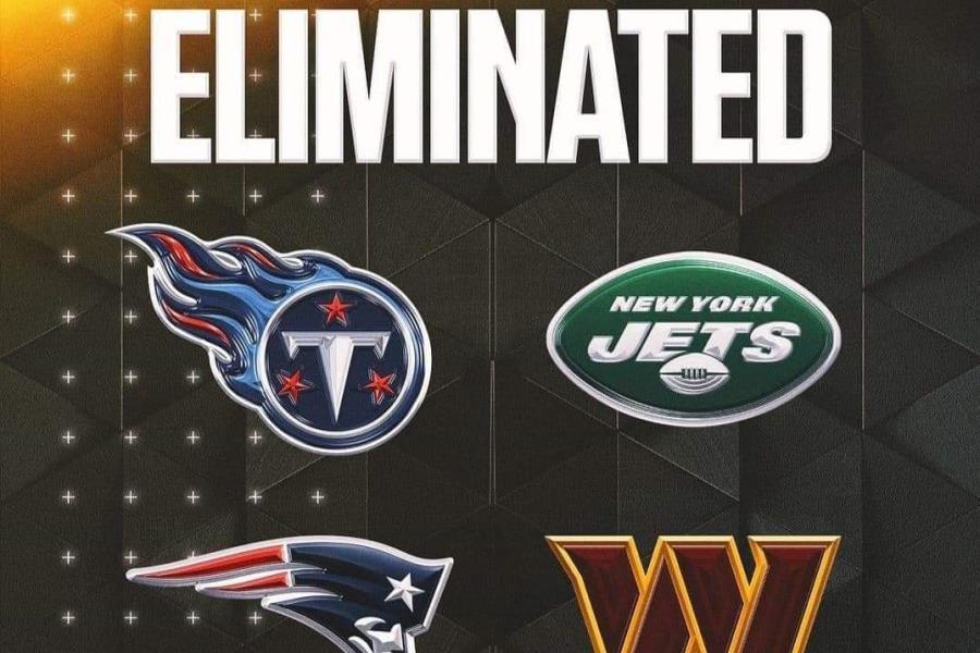 Panteras, Arizona, Commanders, Patriotas, Jets y Tennessee, eliminados de playoffs de la NFL