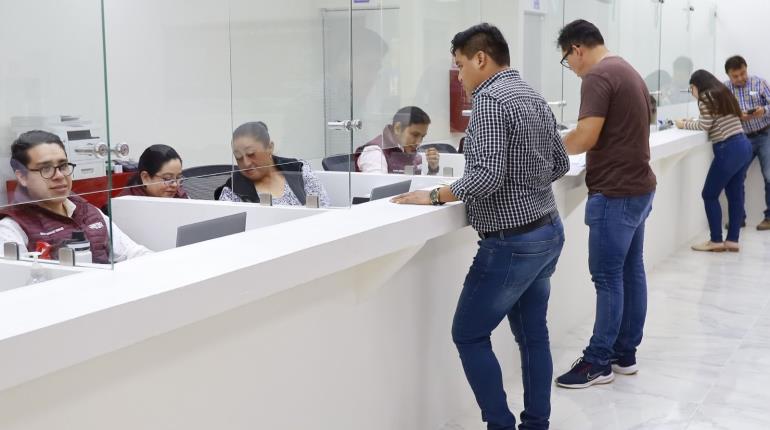 Renuevan y modernizan cajas recaudadoras del Palacio Municipal en Centro