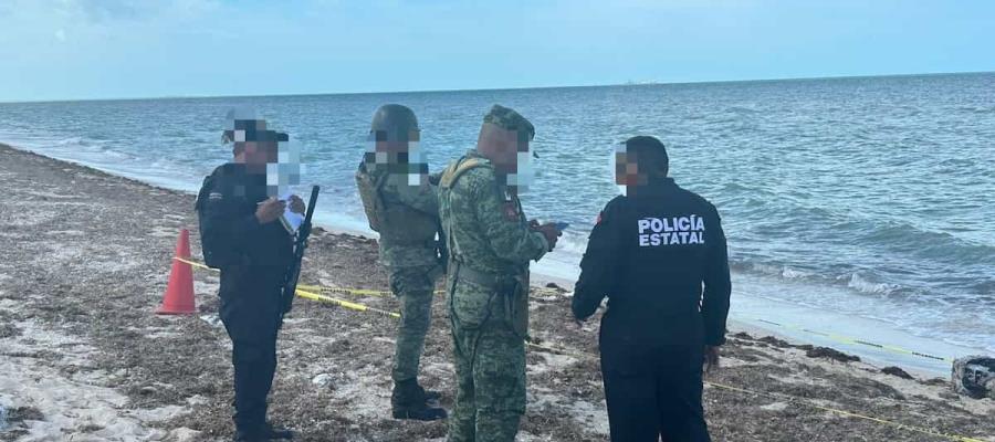 Recala droga en playa de Yucatán