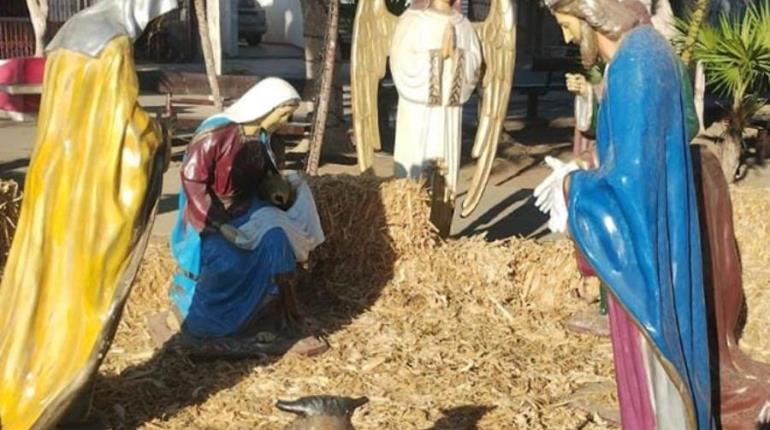 Reportan en redes robo del "Niño Dios" del nacimiento de iglesia de Guasave