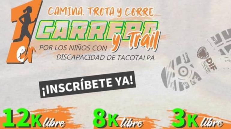 Correrán con causa en Tacotalpa, en ayuda a niños con discapacidad