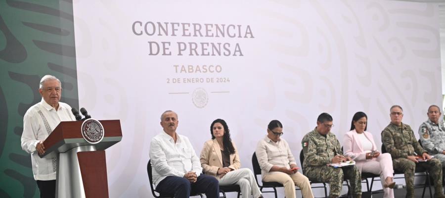 Anuncia AMLO rehabilitación de carreteras federales afectadas por obras del Tren Maya