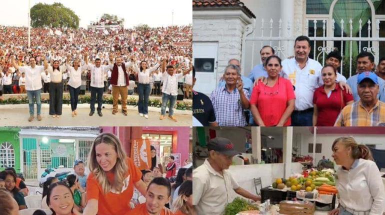 Aspirantes a gubernatura de Tabasco cierran precampañas