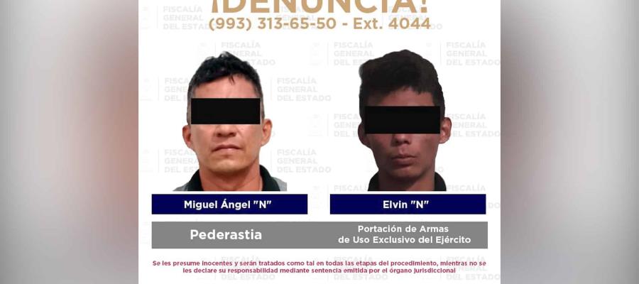 Detienen en Cárdenas a sujeto denunciado en Chiapas por portar arma de fuego exclusiva del Ejército