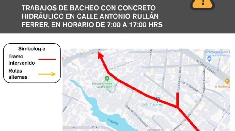 Inicia hoy bacheo y rehabilitación de drenaje en la calle Rullán Ferrer