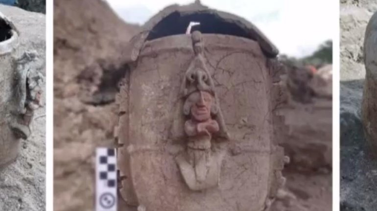 INAH halla urna funeraria en excavaciones por Tren Maya