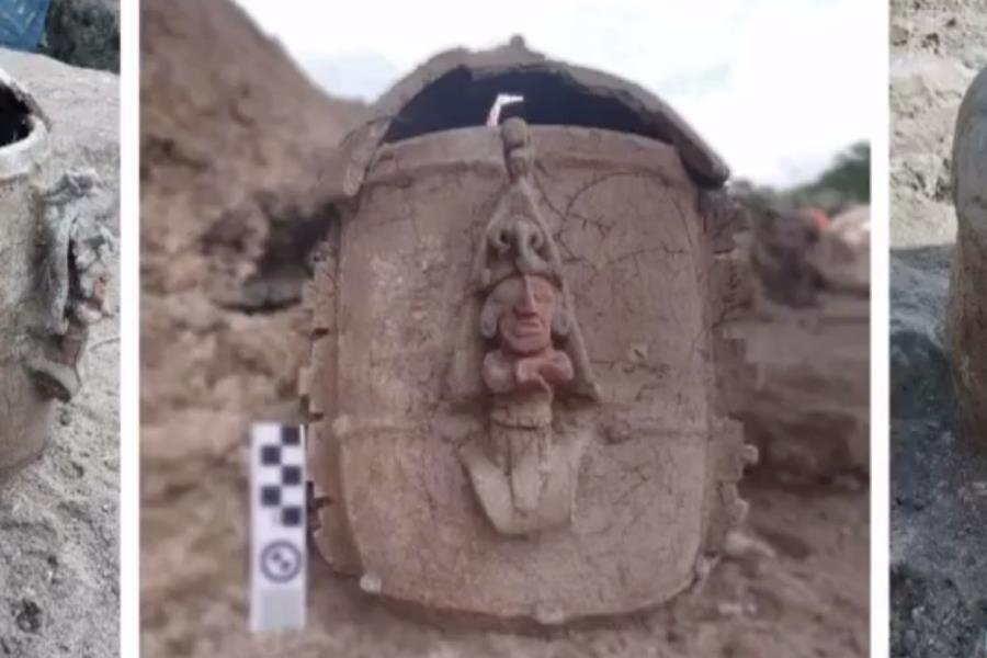 INAH halla urna funeraria en excavaciones por Tren Maya