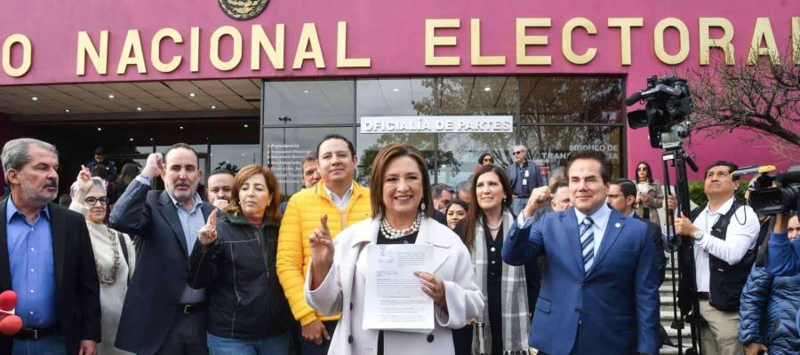 Presenta Xóchitl denuncia ante el INE por presuntos "moches" de Notimex para Sheinbaum