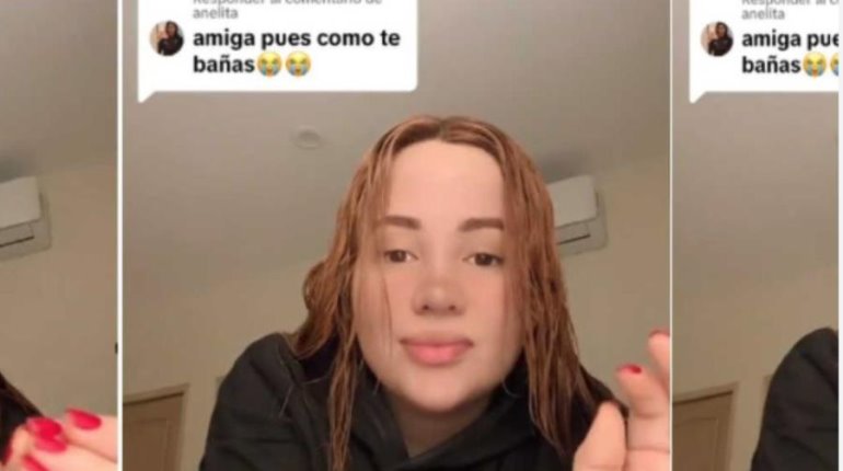 Usuaria de TikTok descubre que su forma de bañarse no es nada peculiar