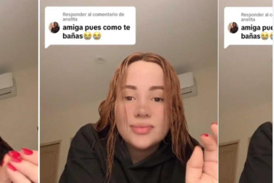 Usuaria de TikTok descubre que su forma de bañarse no es nada peculiar