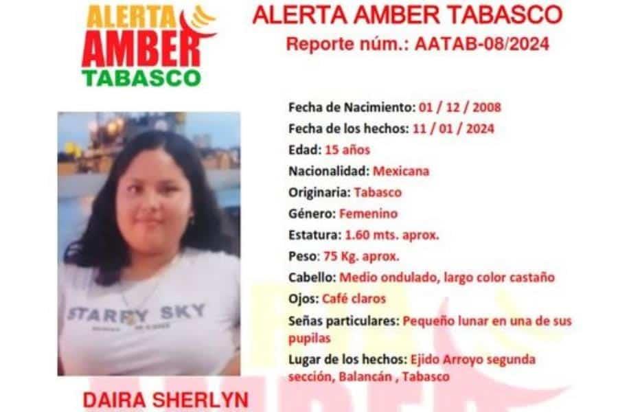 Buscan a la joven Dayra León desaparecida en Balancán