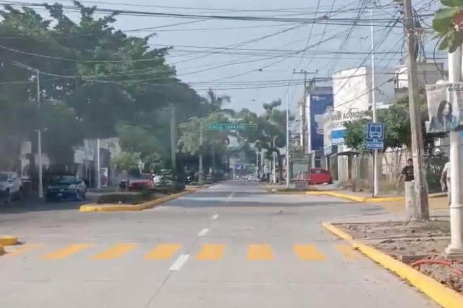 Reabren circulación en tramo de Méndez a Ruiz Cortines en Usumacinta