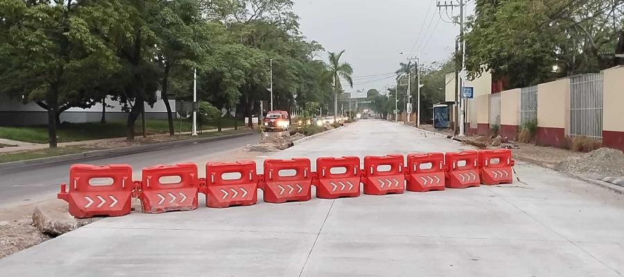 Por obras, cierran carril en Usumacinta y habilitan otro en sentido contrario