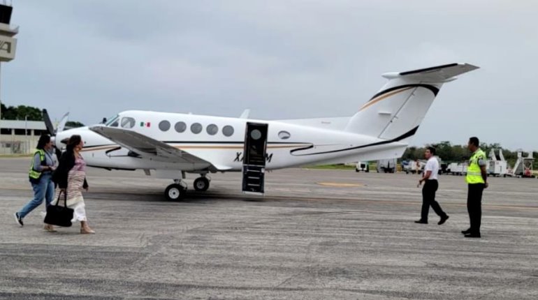 Ventilan que Xóchitl viajó en avioneta particular de Campeche a Villahermosa