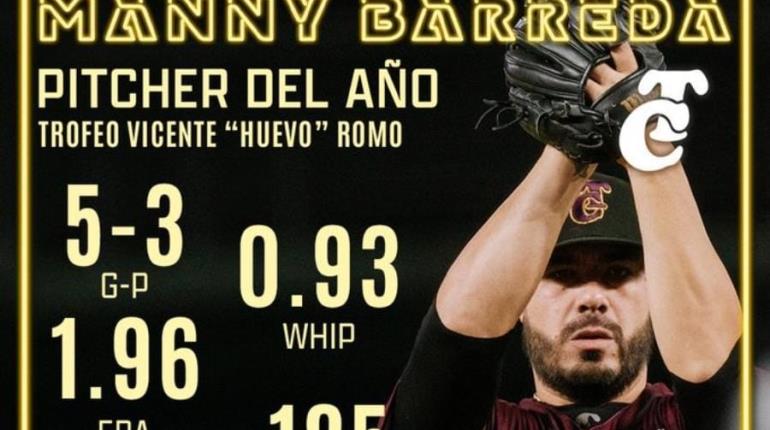 Manny Barreda, Pitcher del Año en la LMP