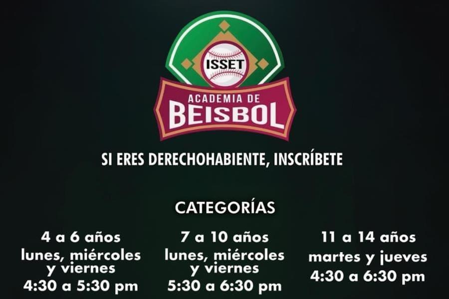 Academia de beisbol del ISSET, lanza convocatoria para formar niños y jóvenes