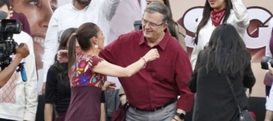 Marcelo Ebrard reapareció este jueves en el cierre de precampaña de Claudia Sheinbaum y acaparó los reflectores