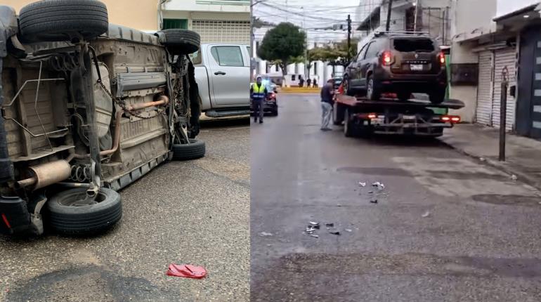 Se duerme al volante y choca contra 3 vehículos en colonia Reforma