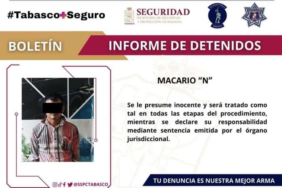 Por robo de vehículo y lesiones, detiene SSPC a 2 personas en Villahermosa