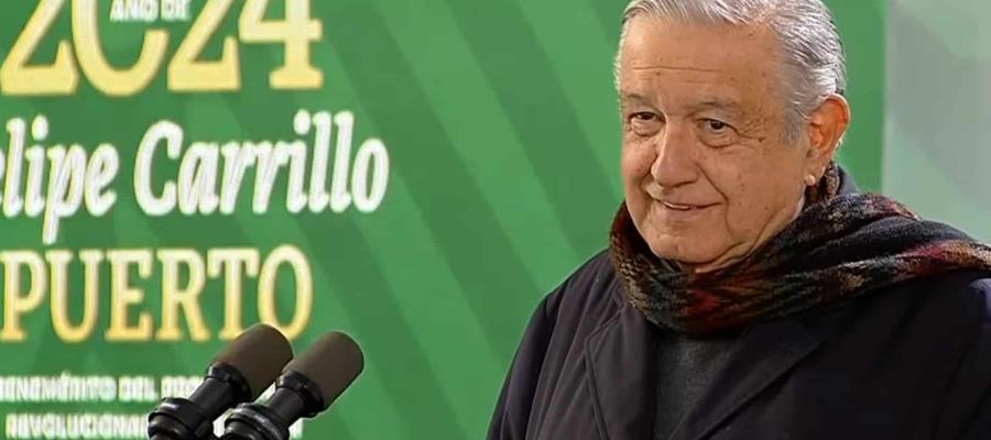 Critica AMLO a gobernador de San Luis Potosí por expresiones en favor de Sheinbaum durante evento oficial