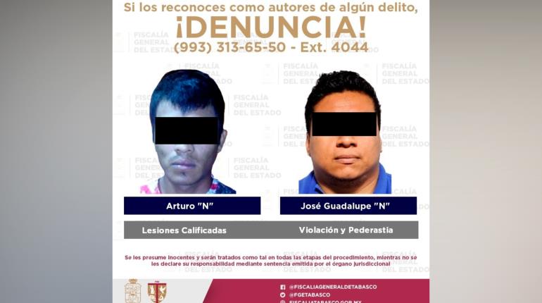 Detiene FGE a 5 sujetos por delitos como tentativa de feminicidio, violación, lesiones y violencia familiar