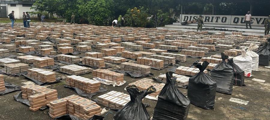 En Ecuador, aseguran 22 toneladas de cocaína