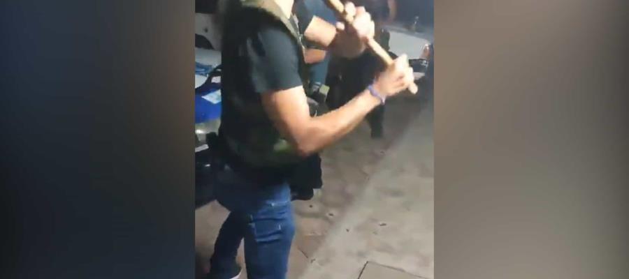 Tablean a elemento de la policía de tránsito en Guerrero 