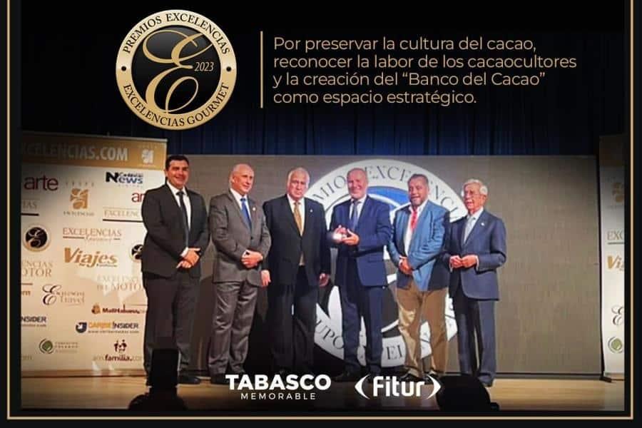 Gana Tabasco premio "Excelencias durante FITUR