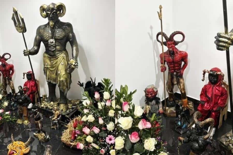 Hallan droga ¡y altares a satanás! en cateo de casa en CDMX