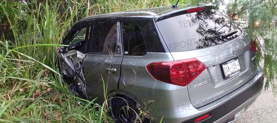 Colisionan vehículos en la Villahermosa-Frontera