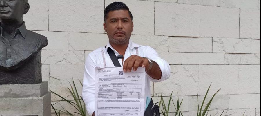 Taxista de Ocuiltzapotlán acusa a inspectores de Semovi de multarlo arbitrariamente