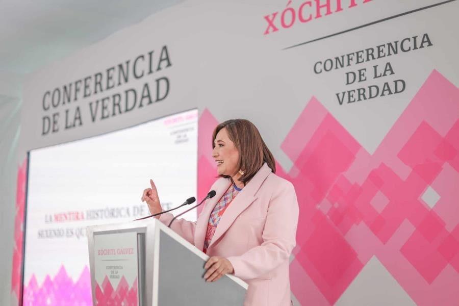 Brinda Xóchitl primera ´Conferencia de la verdad´