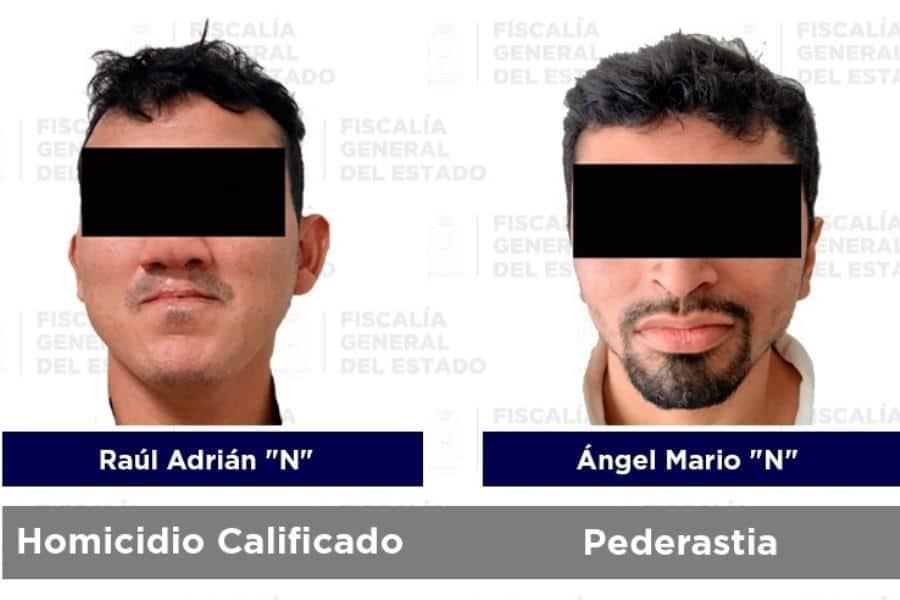 Asegura FGE a 4 sujetos acusados de homicidio, pederastia y violencia familiar