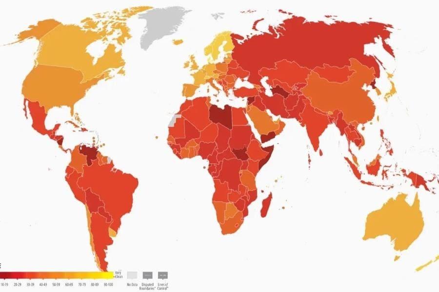 Mantiene México posición 126 de 180 países en Índice de Percepción de la Corrupción