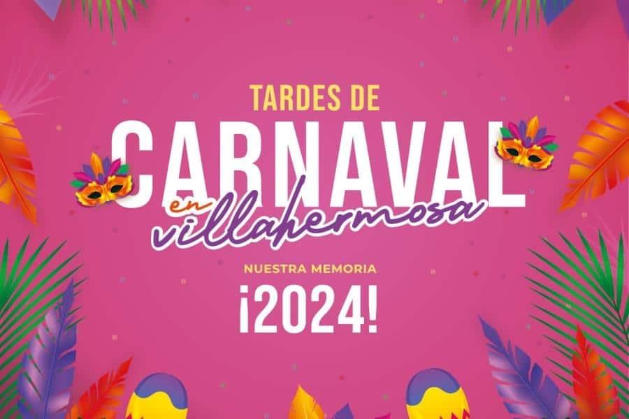 Este viernes inician las "Tardes de Carnaval en Villahermosa"