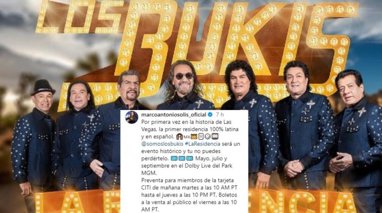 Los Bukis, primera agrupación latina que tendrá residencia de conciertos en Las Vegas