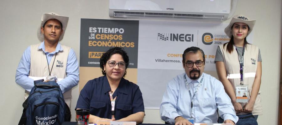 Descarta Inegi Tabasco que hechos delictivos impidan levantamiento de Censos Económicos