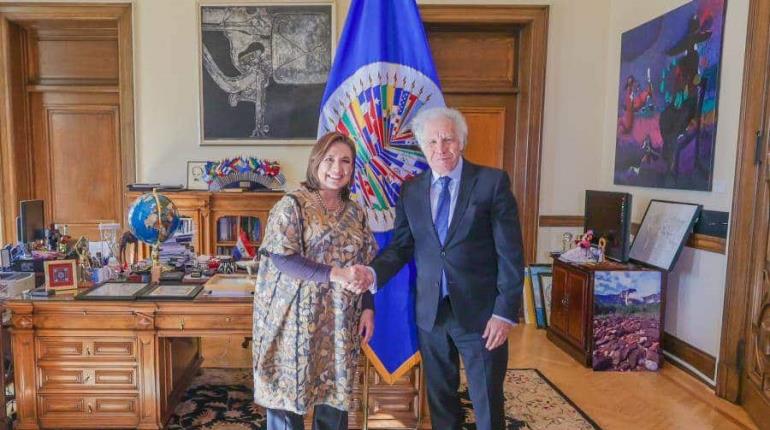 Se reúne Xóchitl con secretario general de la OEA