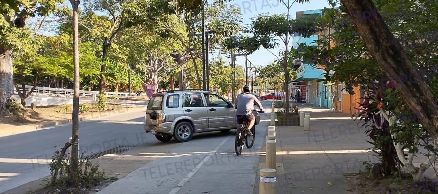 Habitantes de Gaviotas invaden ciclopista con vehículos