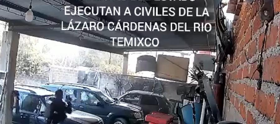 Enfrentamiento entre policías y presuntos sicarios queda grabado en cámara de seguridad