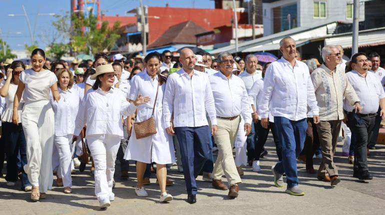 Desde Tenosique, Merino encabeza la Marcha de la Lealtad