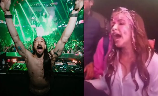 Steve Aoki da pastelazo a alcaldesa de Campeche durante concierto